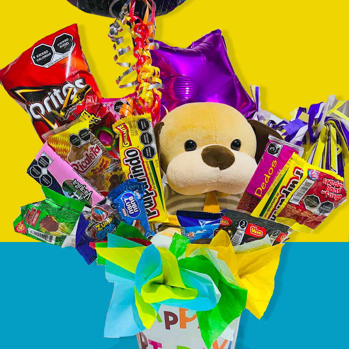Arreglo de Dulces Cubeta Para Disfrutar