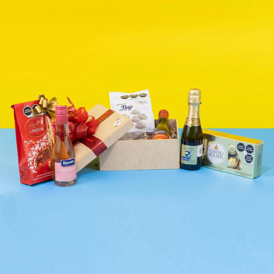 Regalo sorpresa arreglo de botella navideño 