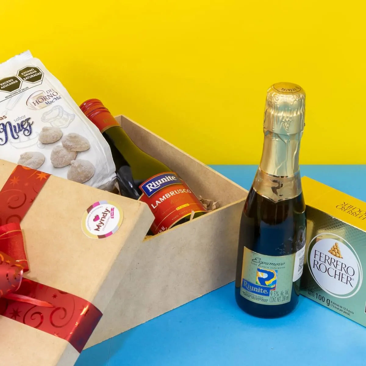 Regalo sorpresa arreglo de botella navideño