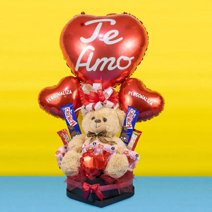 Arreglo de Dulces Oso Corazón