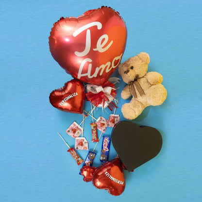 Arreglo de Dulces Oso Corazón
