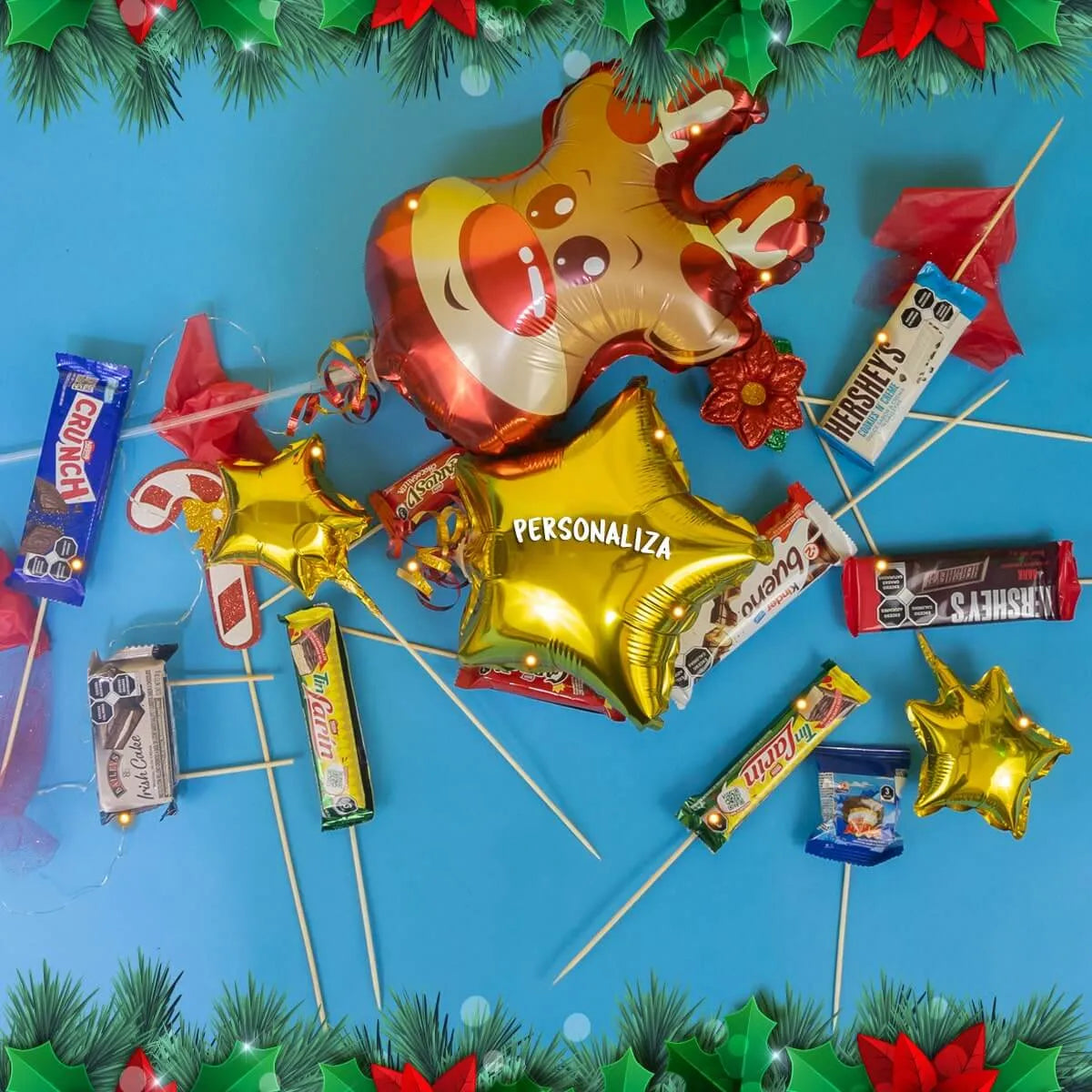 Arreglo de Dulces Reno Navideño