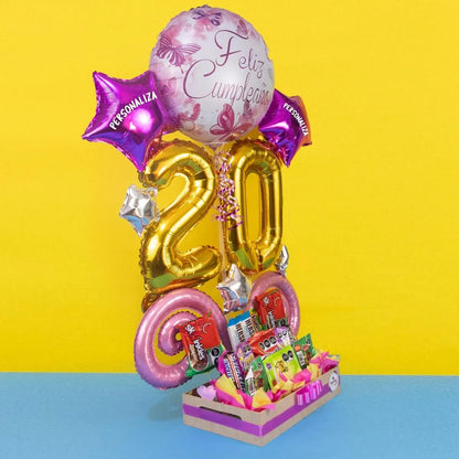 Bouquet de Globos Feliz Cumpleaños