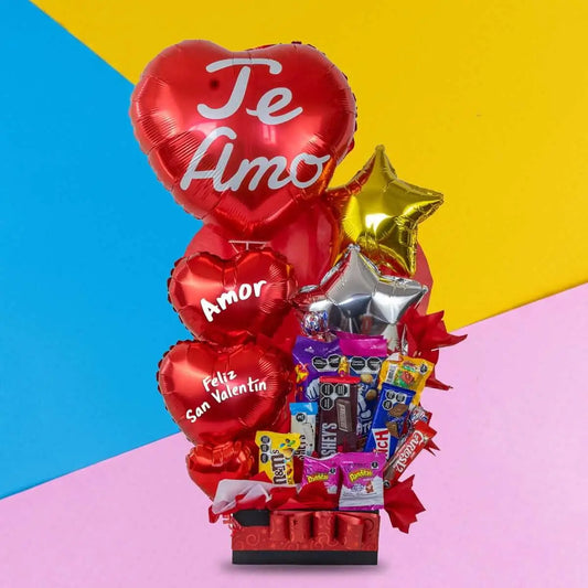 Arreglo de Dulces Feliz Corazón San Valentín