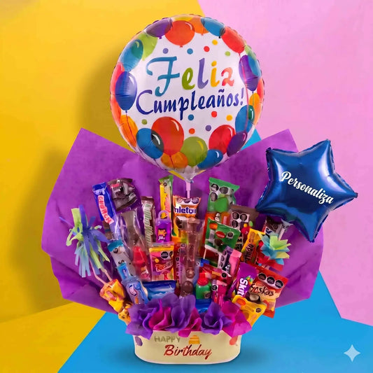 Arreglo de Dulces Tina Happy Birthday