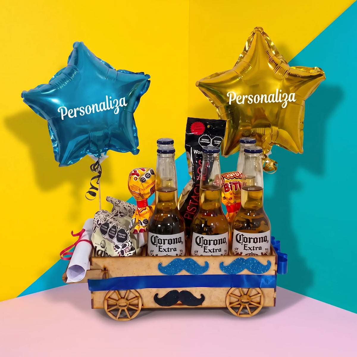 Arreglo de Dulces Carrito Cervecero