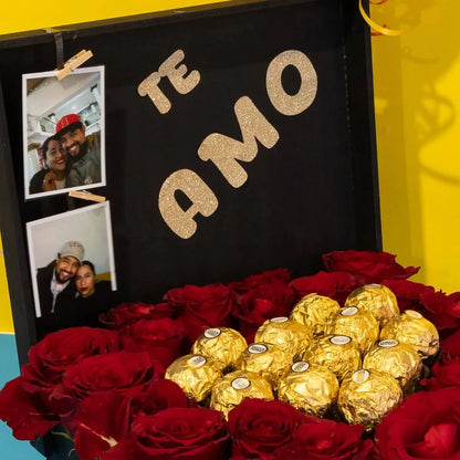 Arreglo de Dulces Rosas y Ferreros