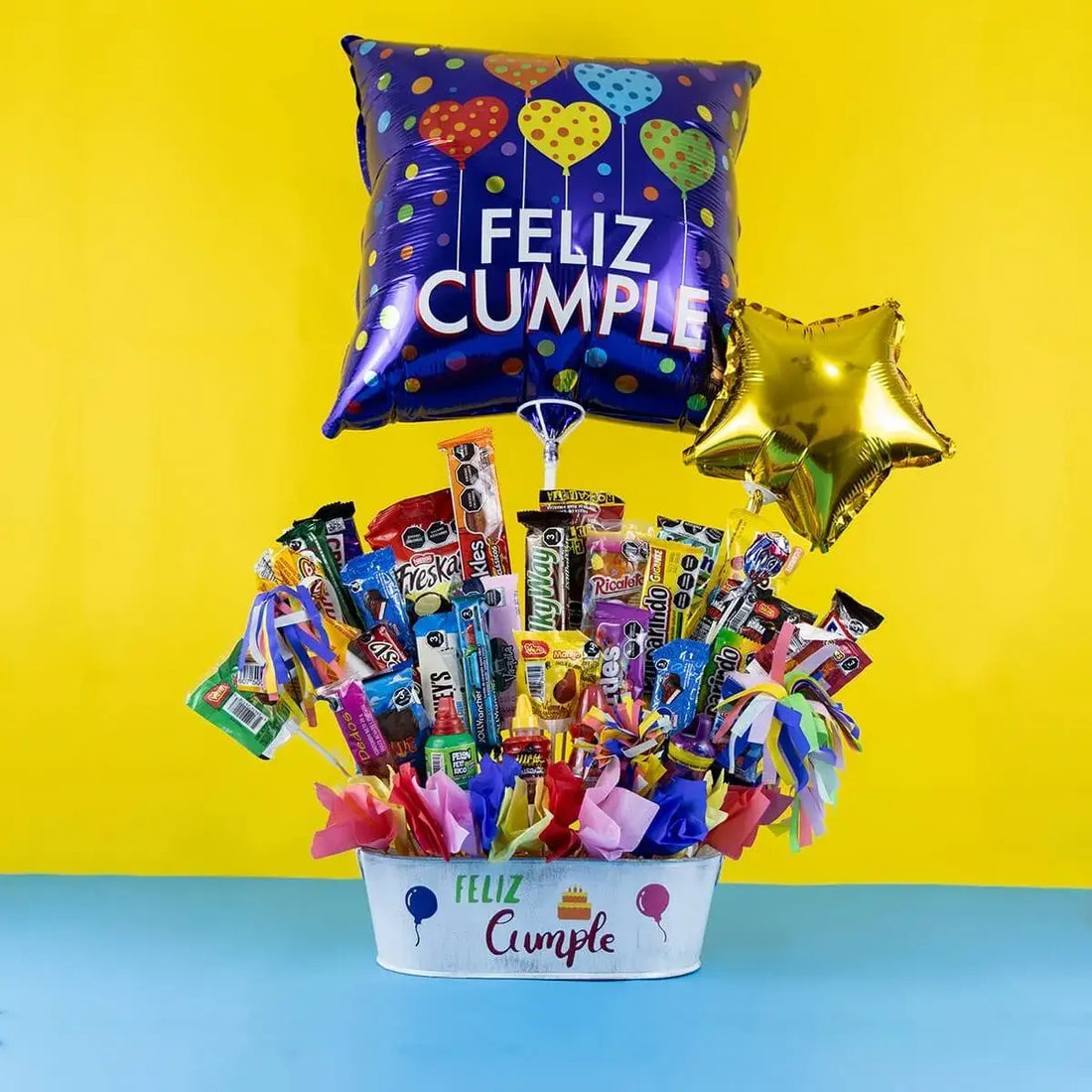 Arreglo de Dulces Personaliza Tina Happy Birthday