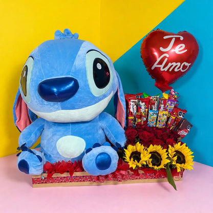 Arreglo de Dulces Stitch Sorpresa Romántica