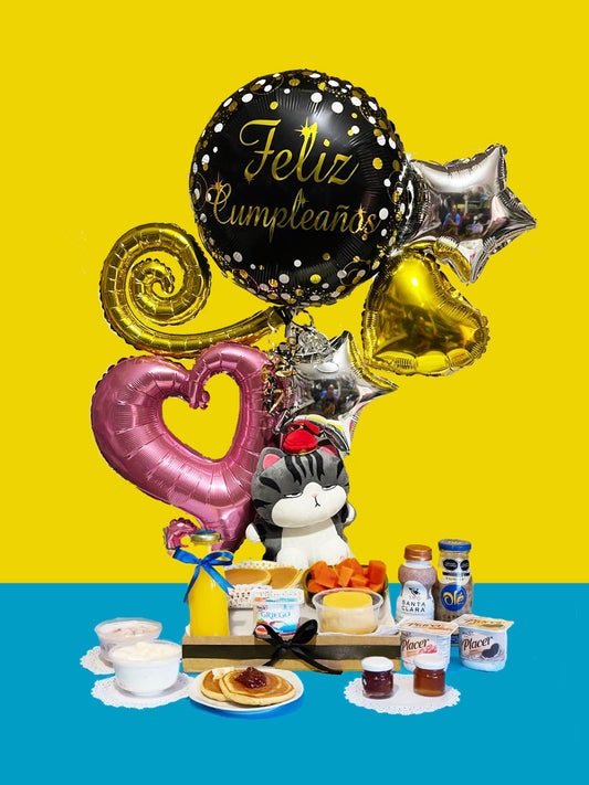 Desayuno Sorpresa Continental Globos y Peluche