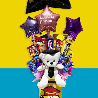 Arreglo de Dulces Graduación para Ellas
