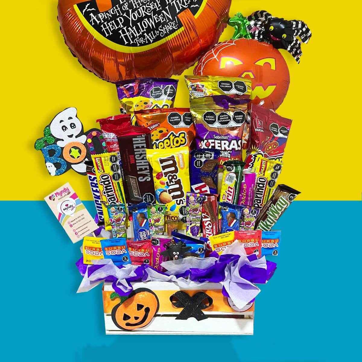  Arreglo de dulce Halloween Calabaza