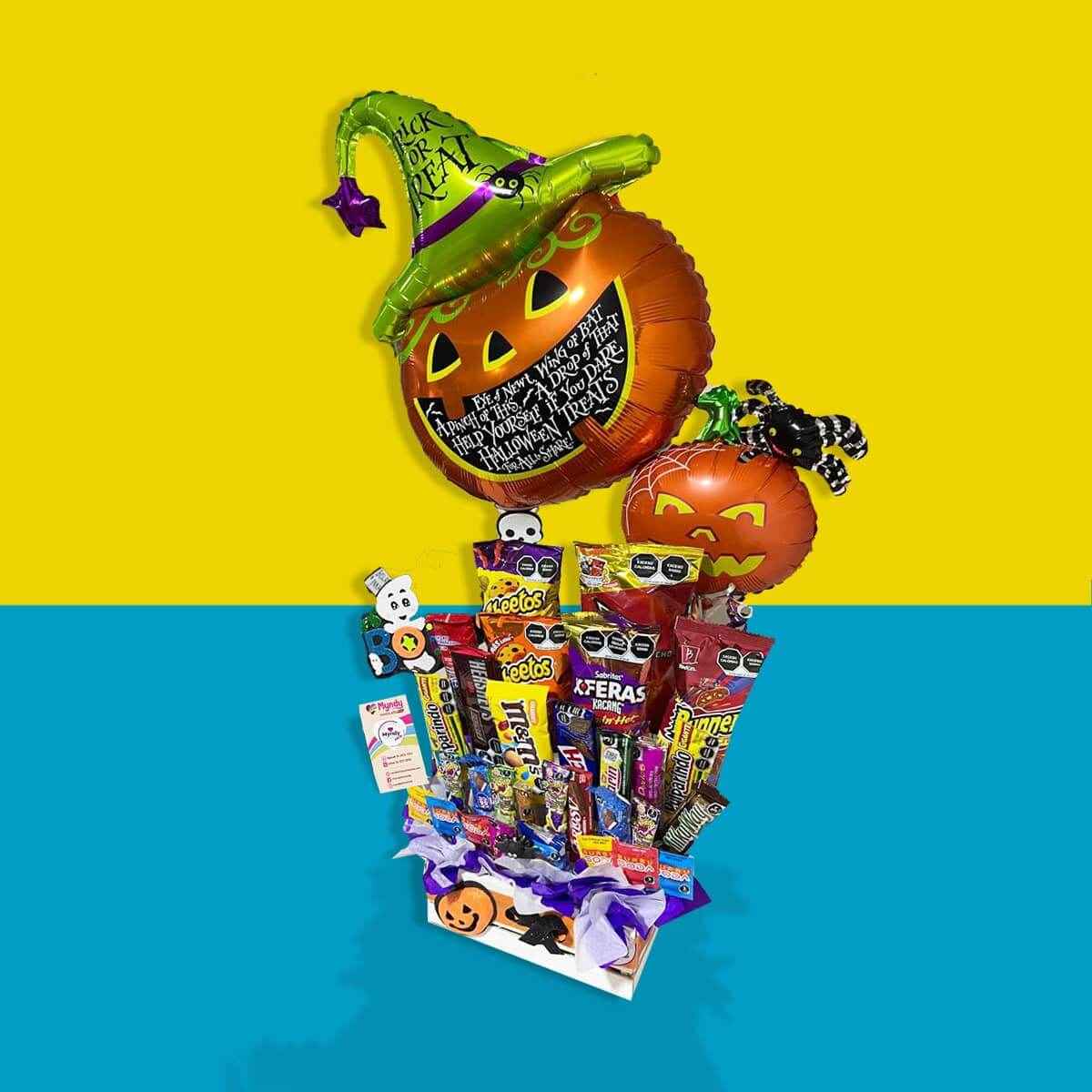  Arreglo de dulce Halloween Calabaza