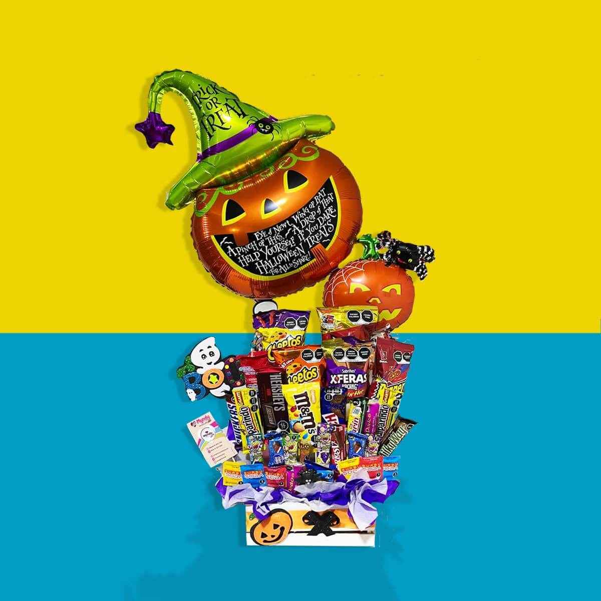  Arreglo de dulce Halloween Calabaza
