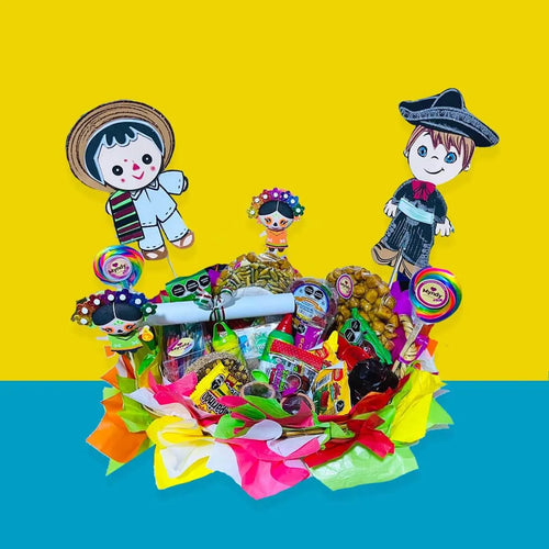 Arreglo de Dulces Mexicanos Canasta Picosita