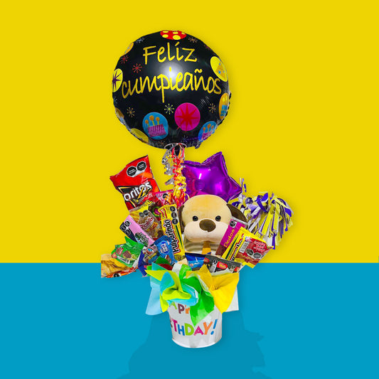 Arreglo de Dulces Cubeta Para Disfrutar