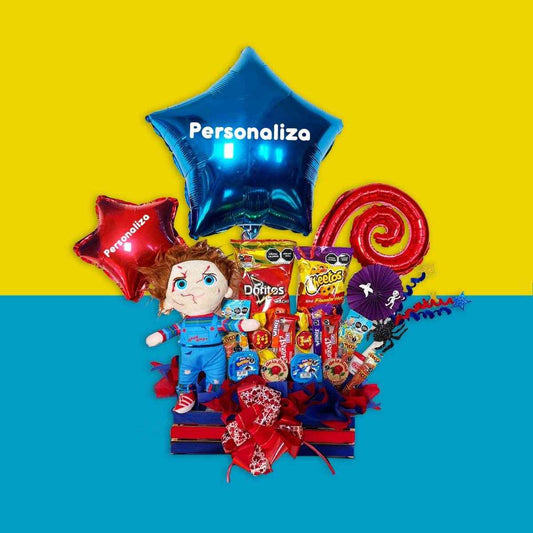 Arreglo de dulces dulce o truco Chucky