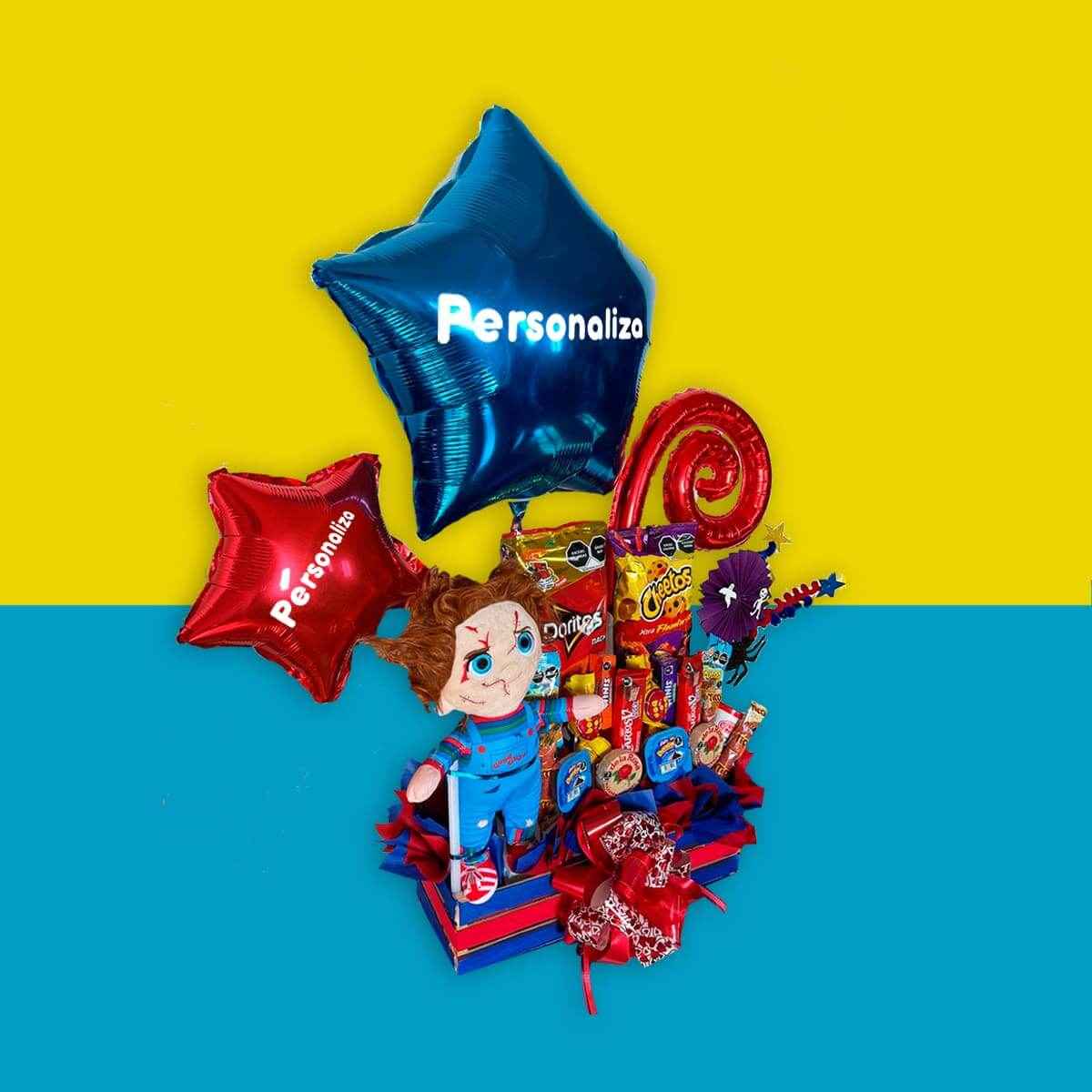 Arreglo de dulces dulce o truco Chucky