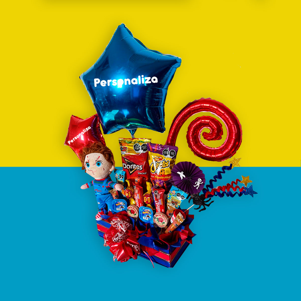 Arreglo de dulces dulce o truco Chucky