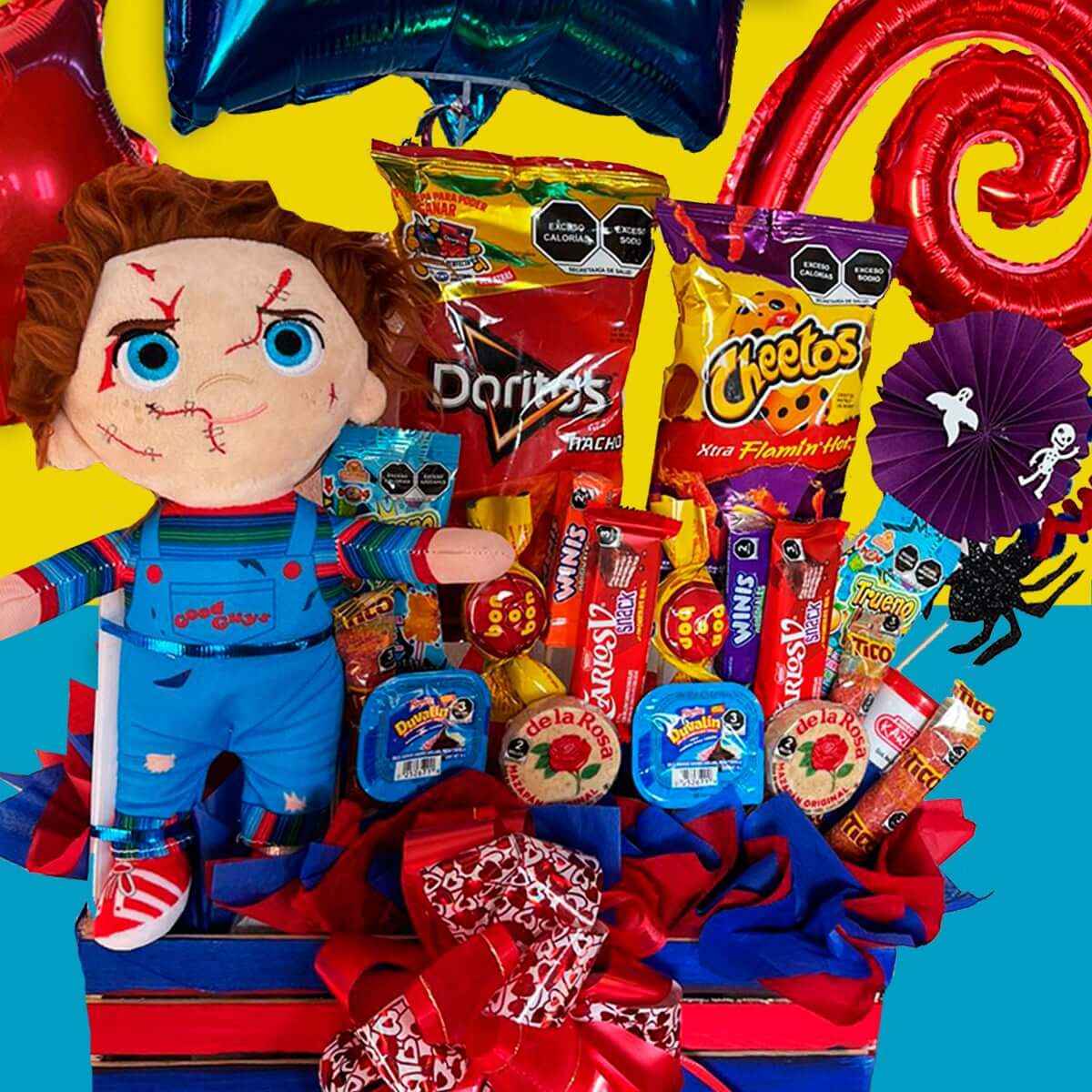 Arreglo de dulces dulce o truco Chucky