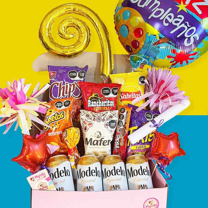 Arreglo de Botanas Caja Botanas y Cervezas