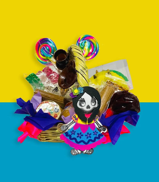 Arreglo de Dulces Mexicanos Canasta Chica