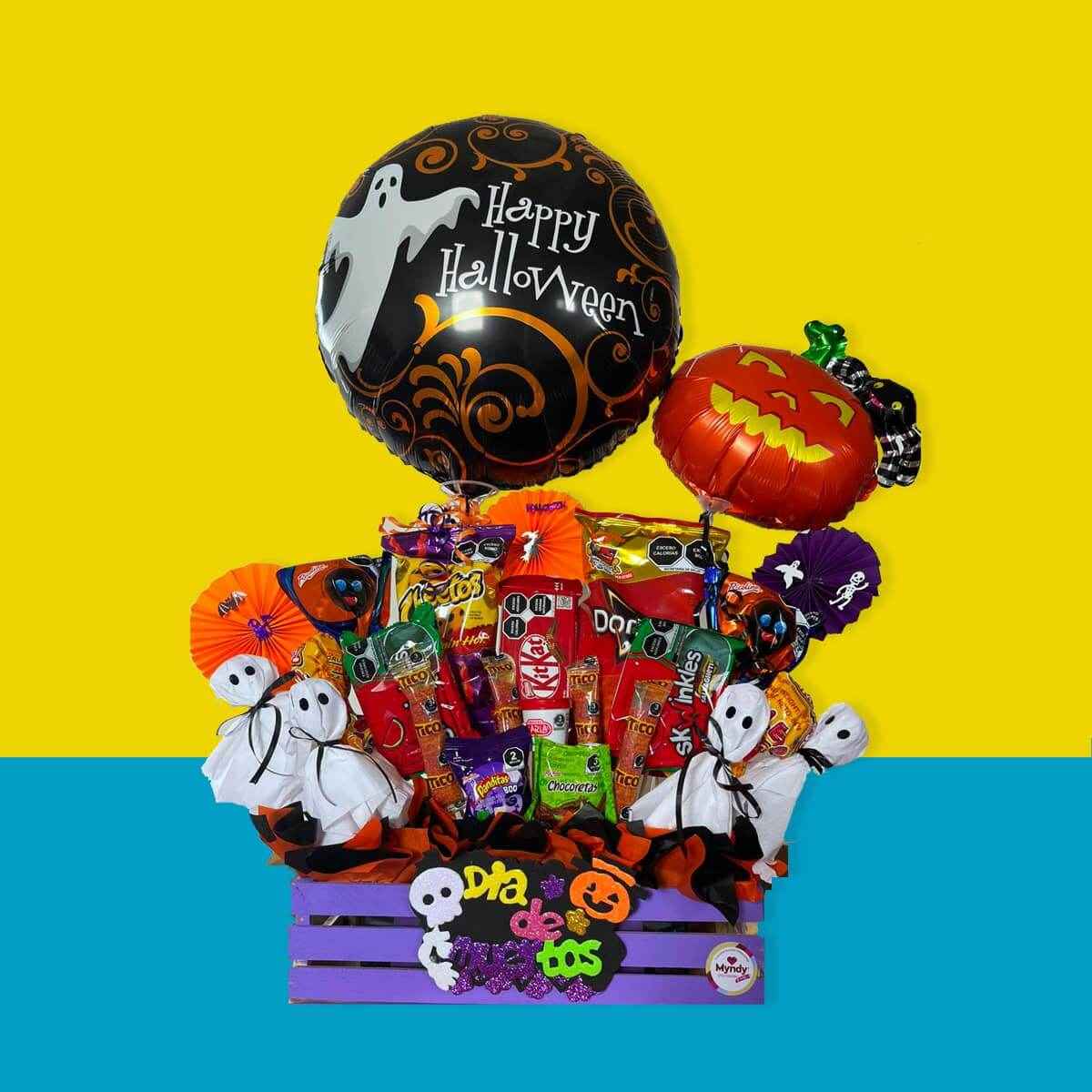 Arreglo de dulces fantasmitas y calabacín