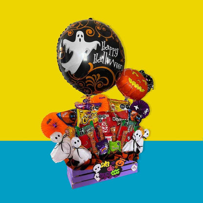 Arreglo de dulces fantasmitas y calabacín