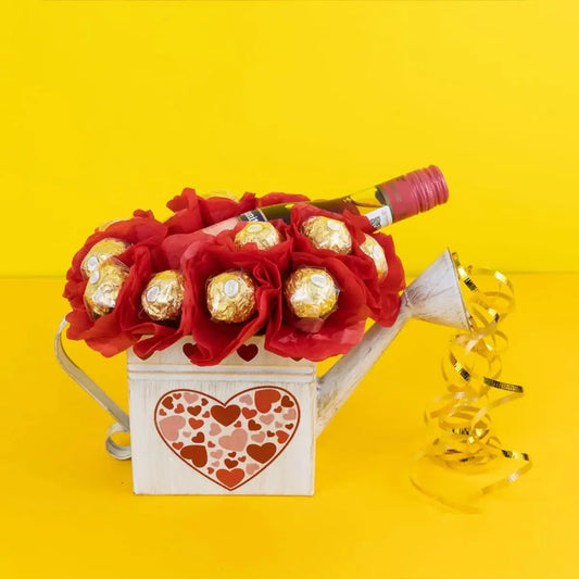 Arreglo de Dulces Regadera Con Ferreros