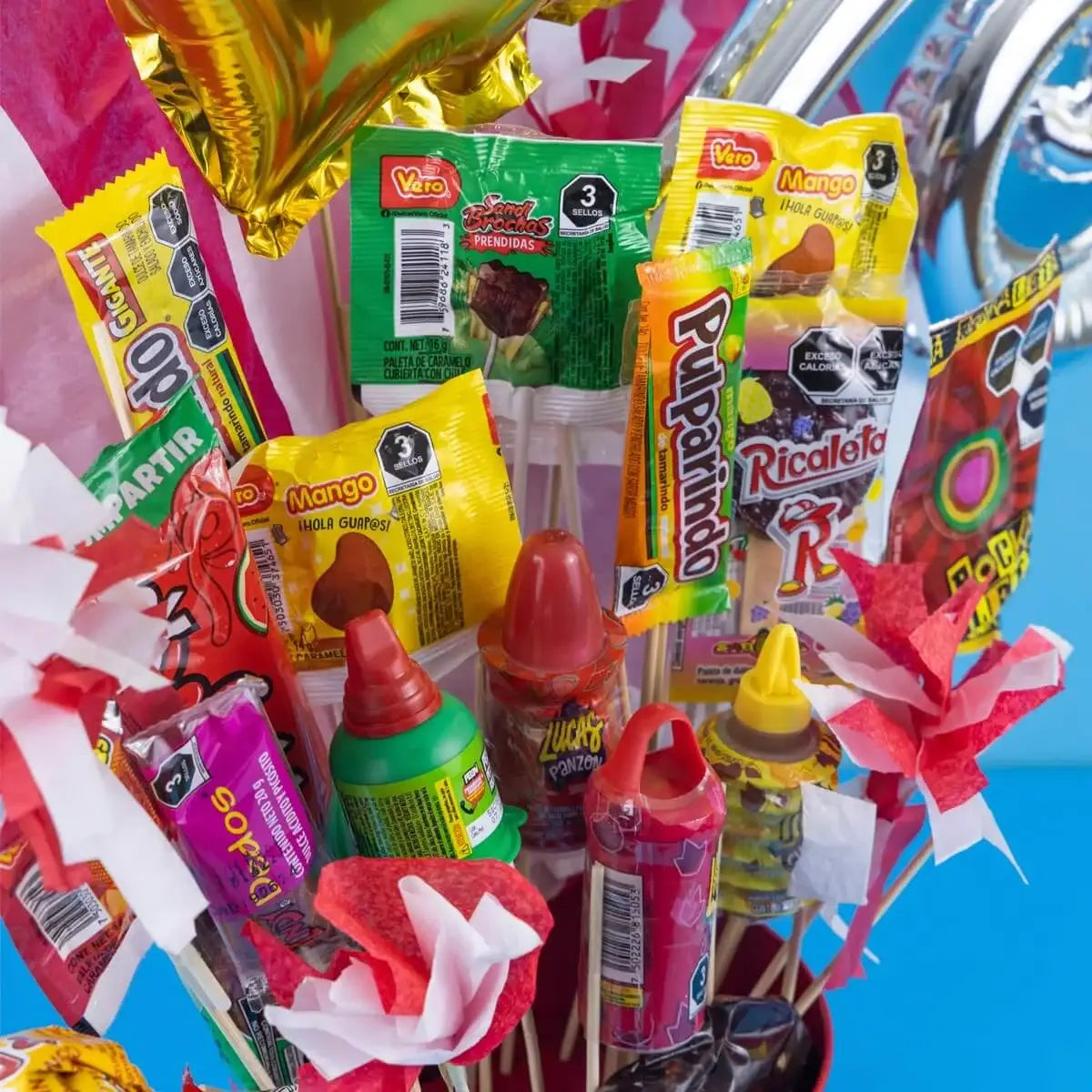 Arreglo de Dulces Personaliza Cubeta Picosita