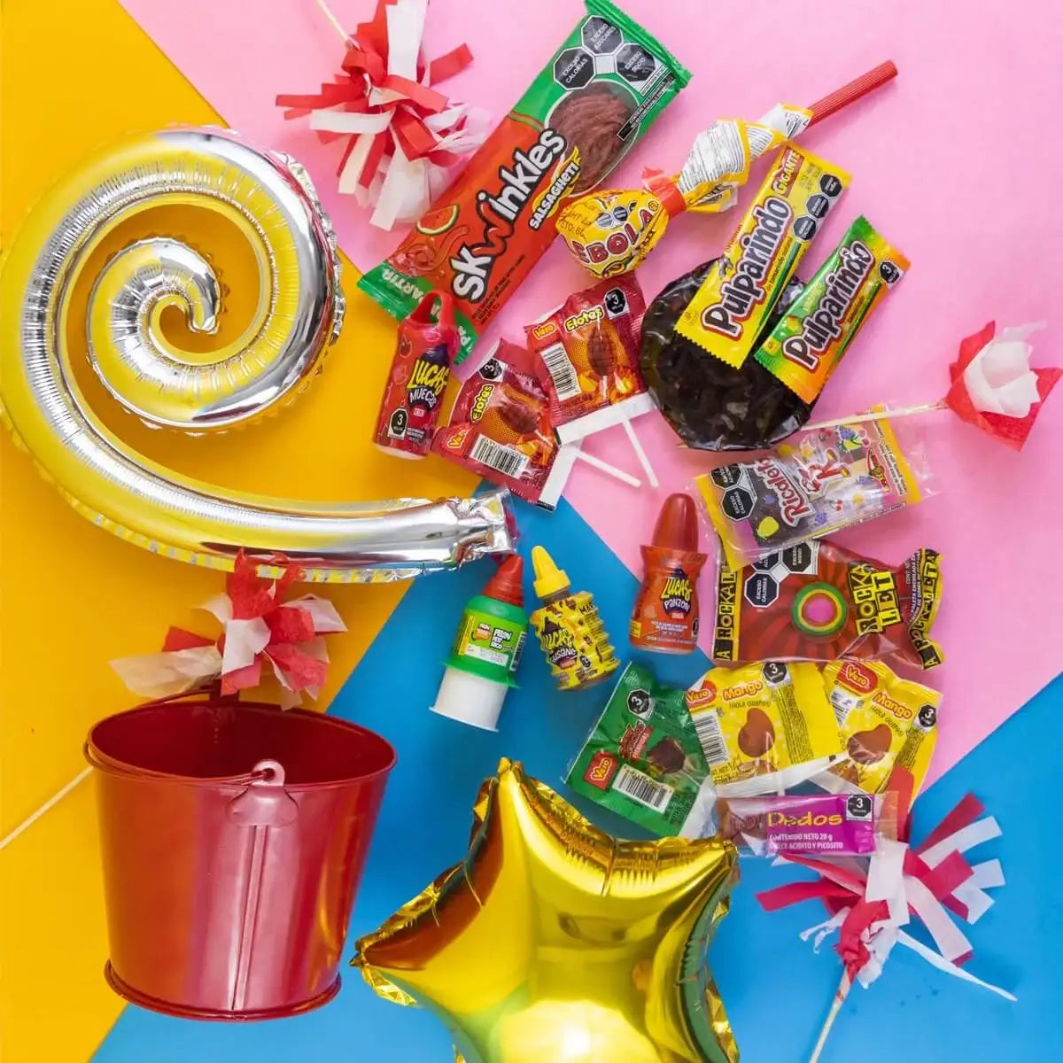 Arreglo de Dulces Personaliza Cubeta Picosita
